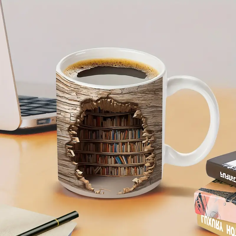 Caneca Termômetro Charmosa da Biblioteca