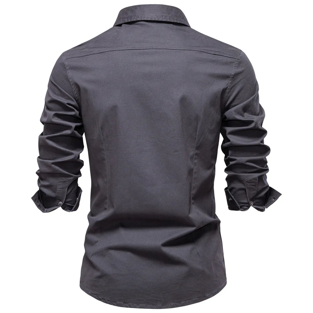Camisa Masculina Harrington em Algodão