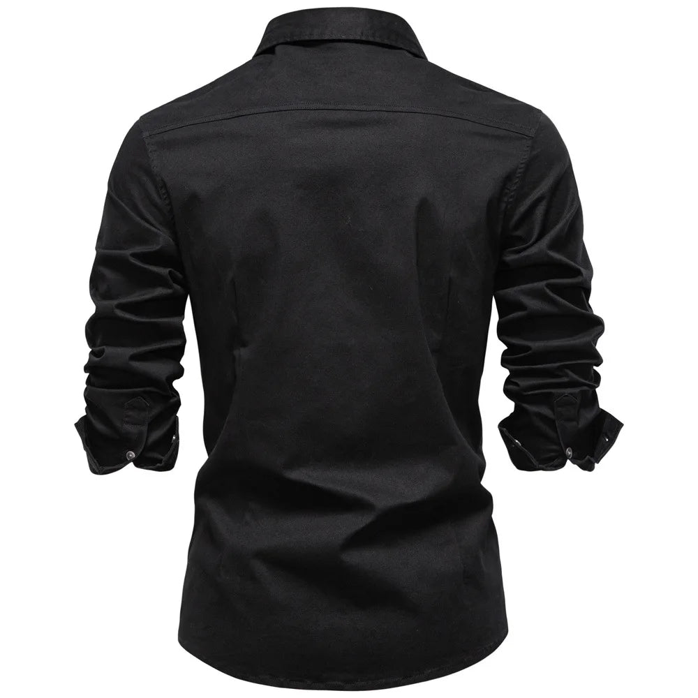 Camisa Masculina Harrington em Algodão