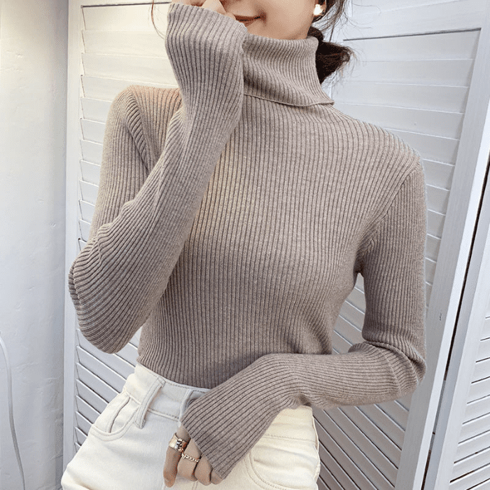 Suéter Tricô feminino Cinza