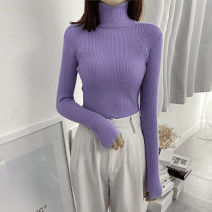 Suéter Tricô feminino Roxo