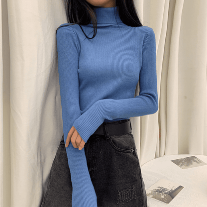 Suéter Tricô feminino Azul escuro