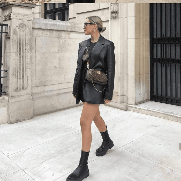 Blazer de Couro Feminino