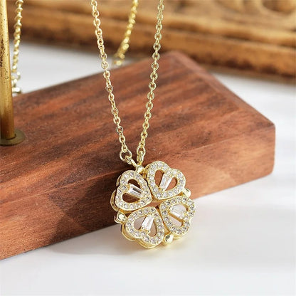 Colar Trevo de Coração Banhado em Ouro 18K [COMPRE 1, LEVE 3]