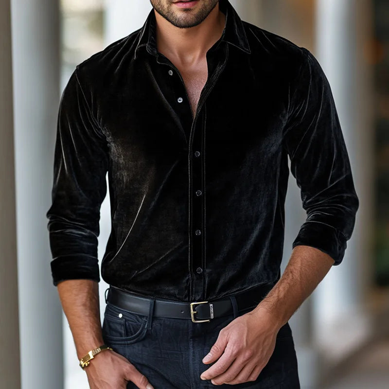 Camisa Masculina Vellano Veludo Luxo
