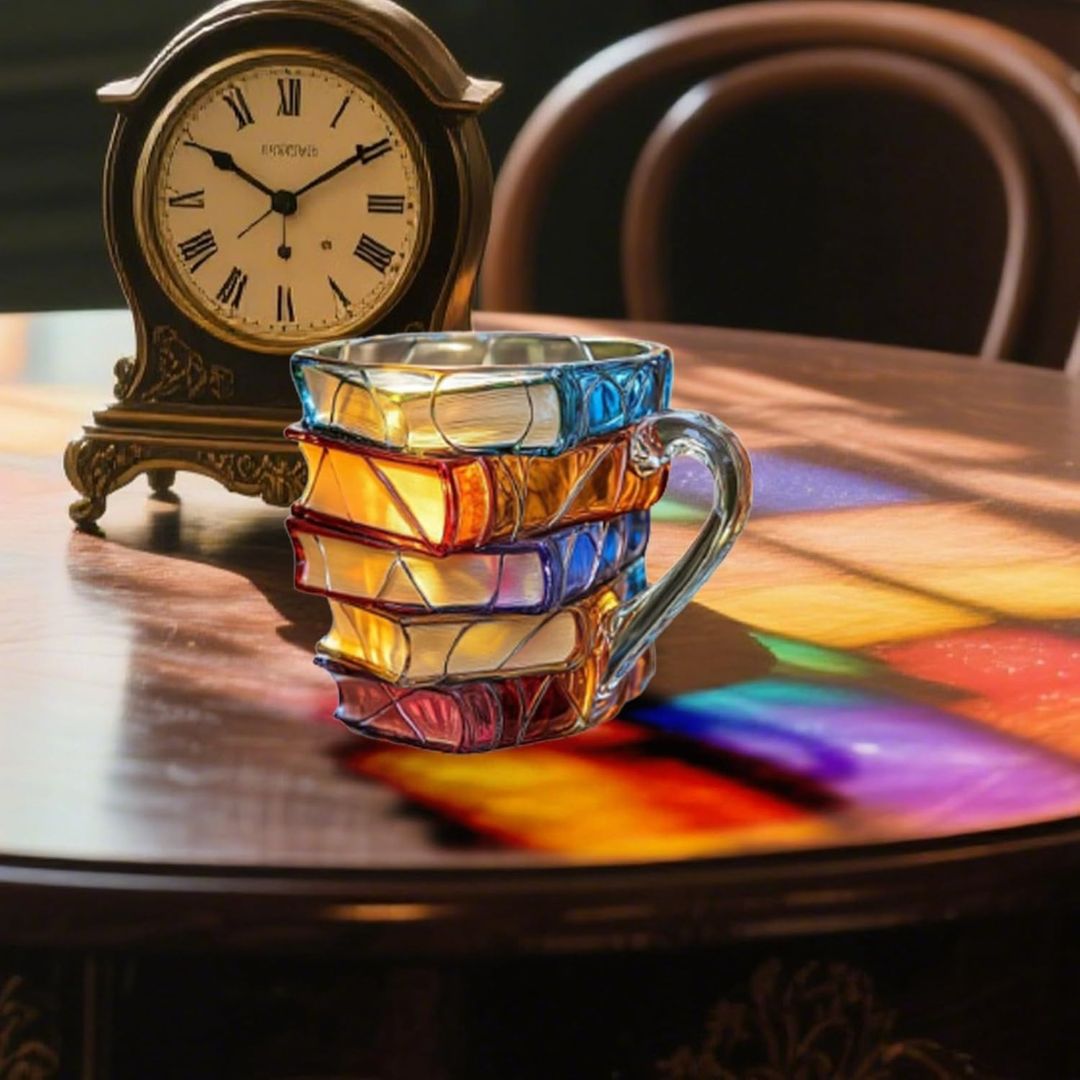 Caneca Lucky 3D Artesanal Original para Amantes de Livros