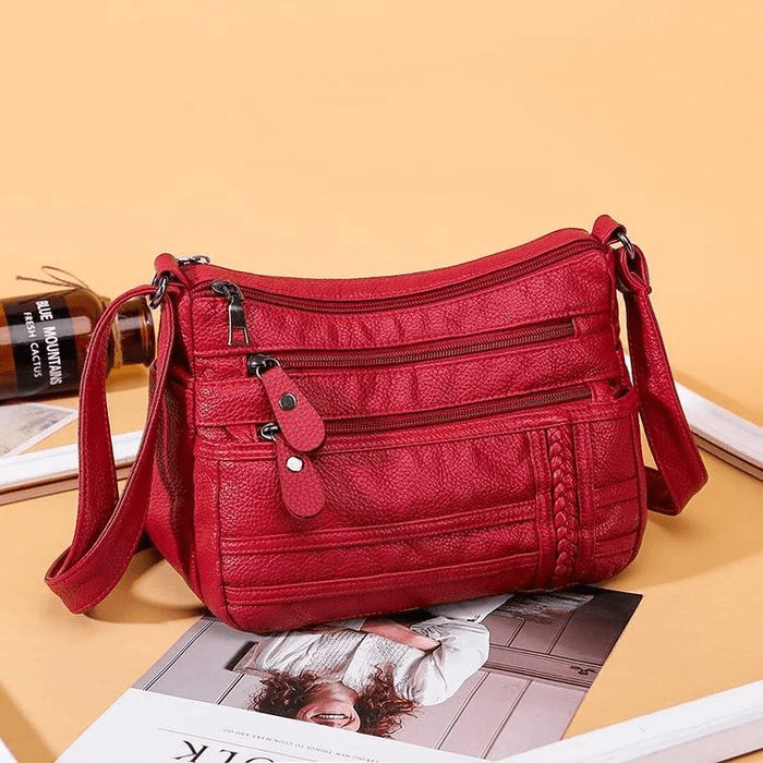 Bolsa de Couro Vermelha