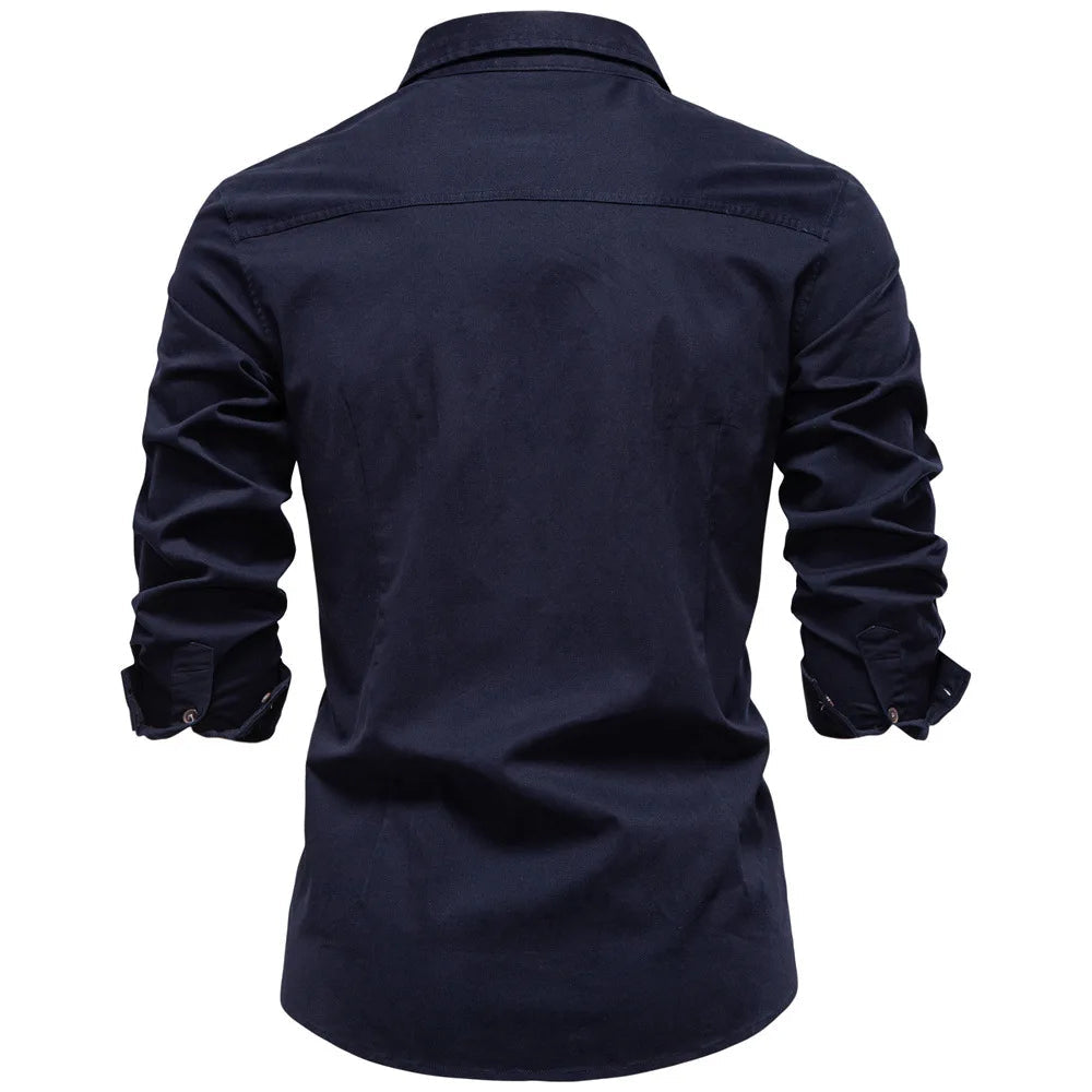 Camisa Masculina Harrington em Algodão