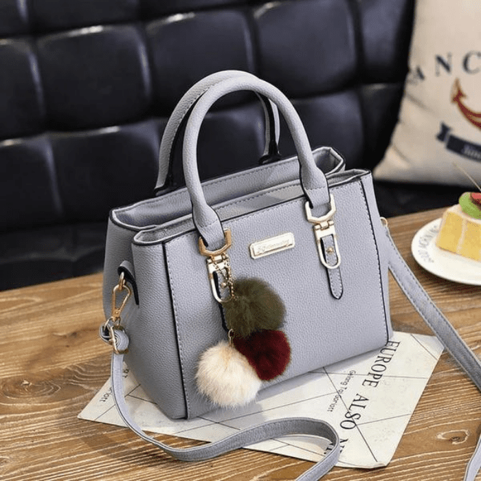 Bolsa de Couro Cinza