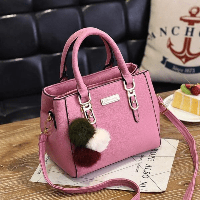 Bolsa de Couro Rosa