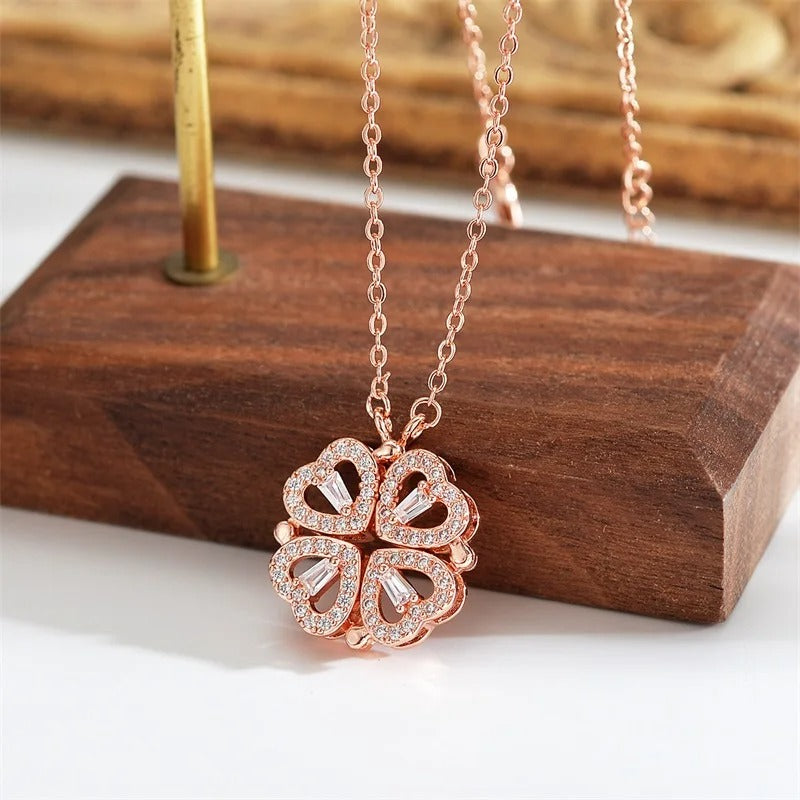 Colar Trevo de Coração Banhado em Ouro 18K [COMPRE 1, LEVE 3]