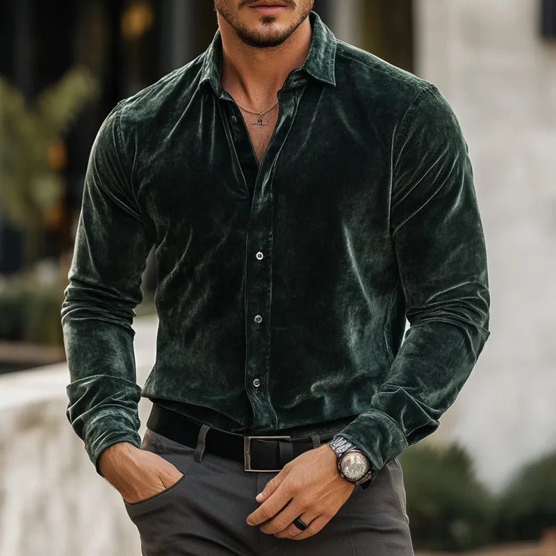 Camisa Masculina Vellano Veludo Luxo