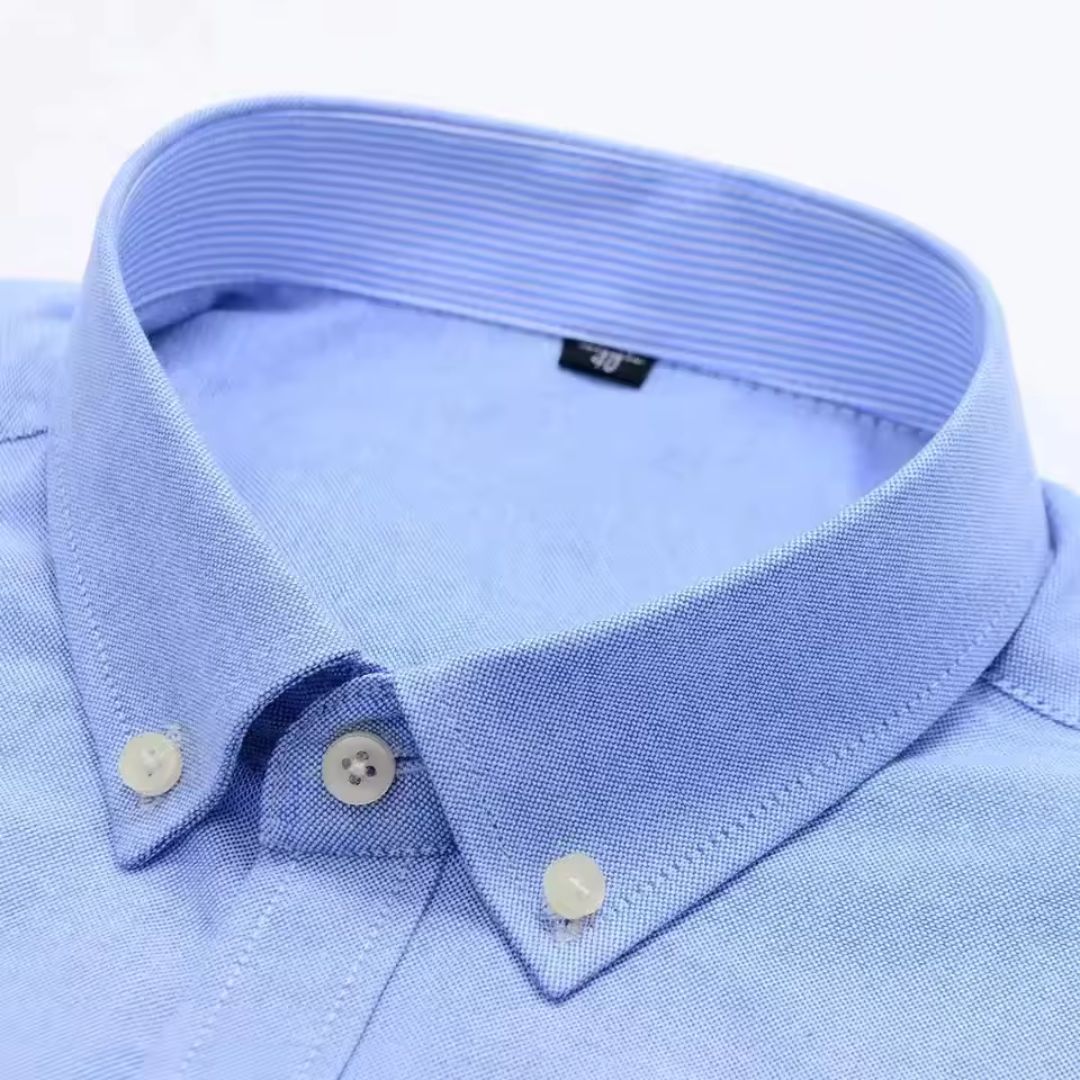 Camisa Social Manga Curta Oxford