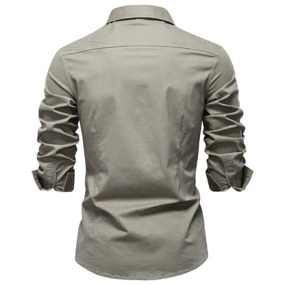Camisa Masculina Harrington em Algodão