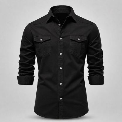 Camisa Masculina Harrington em Algodão