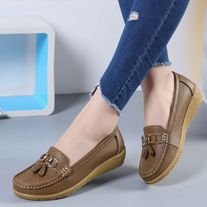 Mocassim Ortopédico Feminino de Couro