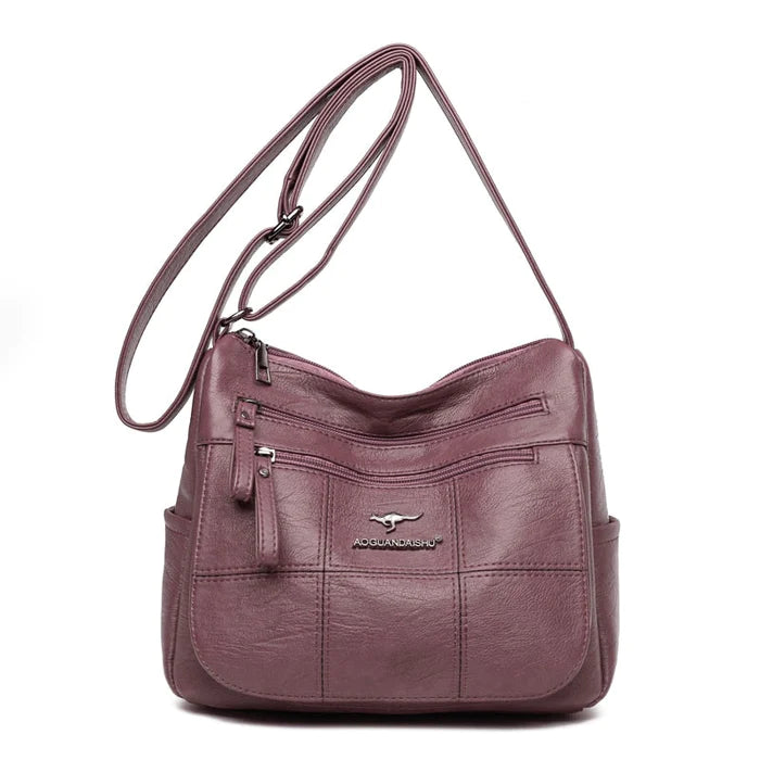 Bolsa de Couro Roxa