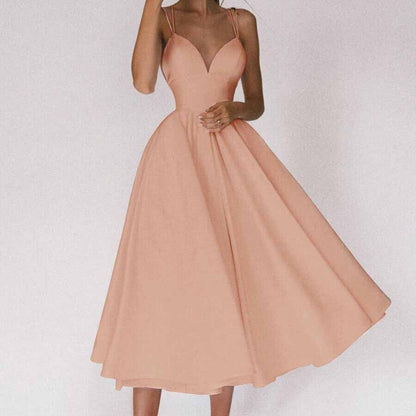 Vestido Feminino Midi rosa