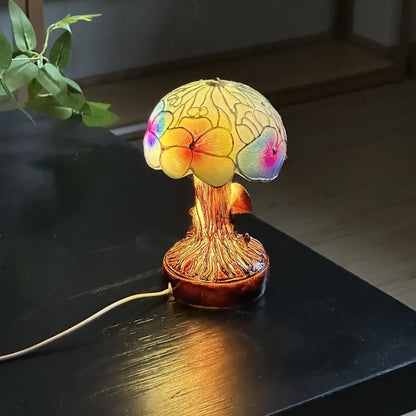 Luminária Boho Cogumelo e Flores
