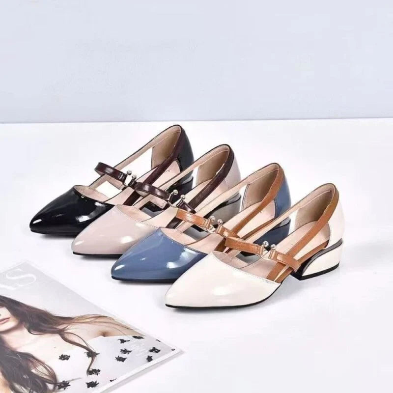 Salto Scarpin Feminino em Couro Italiano