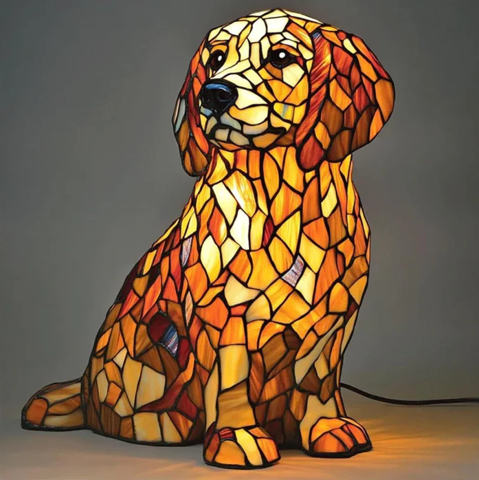 Escultura Golden Retriever em Estilo Espiritual
